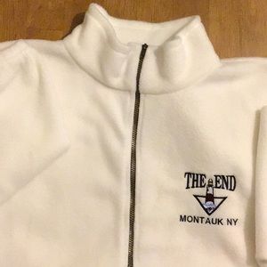 Zip up fleece embroidered with Montauk NY